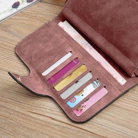 Women Butterfly Four Fold Wallet Purse 14 Card Slot 5.5 Inch Phone Bag