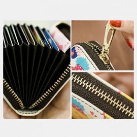 Women PU Leather RFID Anti-theft Organ Design Multi-Card SLot Mini Cute Purse