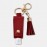 Women Faux Leather Casual Tassel Portable Disinfectant Keychain Pendant Bag Accessory