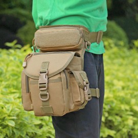 Men Oxford Cloth Camouflage Outdoor Sport Reporter Photography Leg Bag Waist Bag Shoulder Bag
