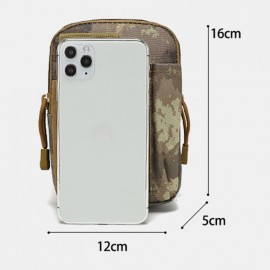 Men Camouflages Large Capacity Waterproof 6 Inch Phone Bag Outdoor Sport Waist Bag Tactical Bag