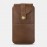 Men Vintage Genuine Leather Long Phone Bag Belt Bag Waist Bag