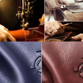 Men Genuine Leather Cowhide Contrast Color Retro Fashion Chets Bag Crossbody Bag