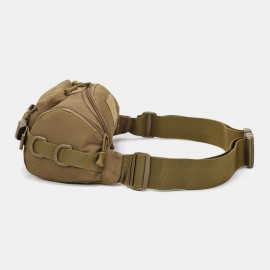 Men Canvas Camouflage Outdoor Tactical Sport Riding Waist Bag Shoulder Bag Chest Bag