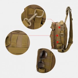 Men Nylon Camouflage Multifunction Large Capacity Outdoor Fishing Crossbody Bags Chest Bag Tactical Bag