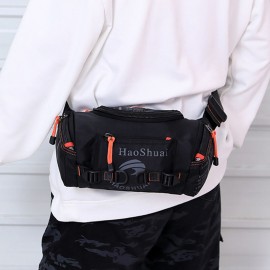 Men Waterproof Outdoor Headphone Plug Crossbody Bag Chest Bag Sling Bag