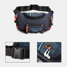 Men Waterproof Outdoor Headphone Plug Crossbody Bag Chest Bag Sling Bag