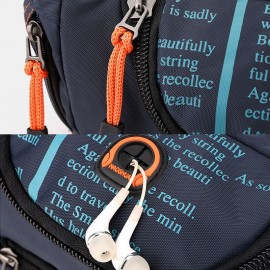 Men Waterproof Outdoor Headphone Plug Crossbody Bag Chest Bag Sling Bag