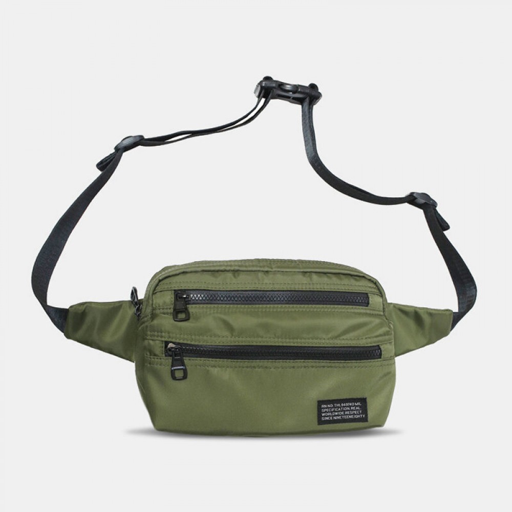 Men Nylon Lightweight Casual Waterproof Wear-resisting Chest Bag Crossbody Bag Shoulder Bag