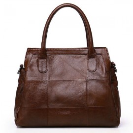 Vintage Women Handbag Soft Crossbody Bag Triple Compartments Shoulder Bags