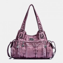 Angel Kiss Women PU Leather Multi-carry Solid Color  Crossbody Bag Shoulder Bag Tote Handbag