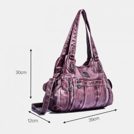 Angel Kiss Women PU Leather Multi-carry Solid Color  Crossbody Bag Shoulder Bag Tote Handbag