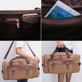 Men Casual Fashion Large Capacity Canvas Travel Outdoor Luggage Multi-pocket High Quality Crossbody Bag Shoulder Handbag
