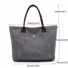 Women Canvas Large Capacity Handbag Leisure Shoulder Bag